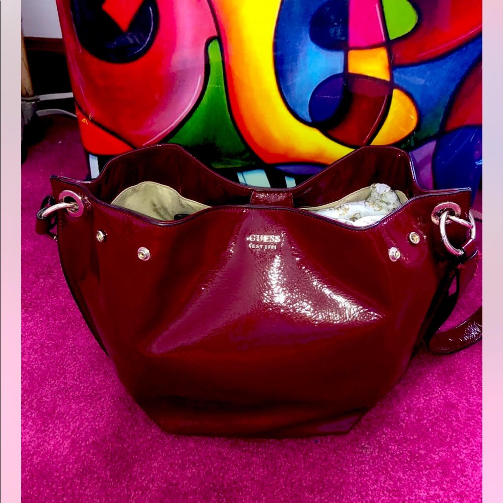 Guess Digital Shine Hobo Bag and Matching Wallet